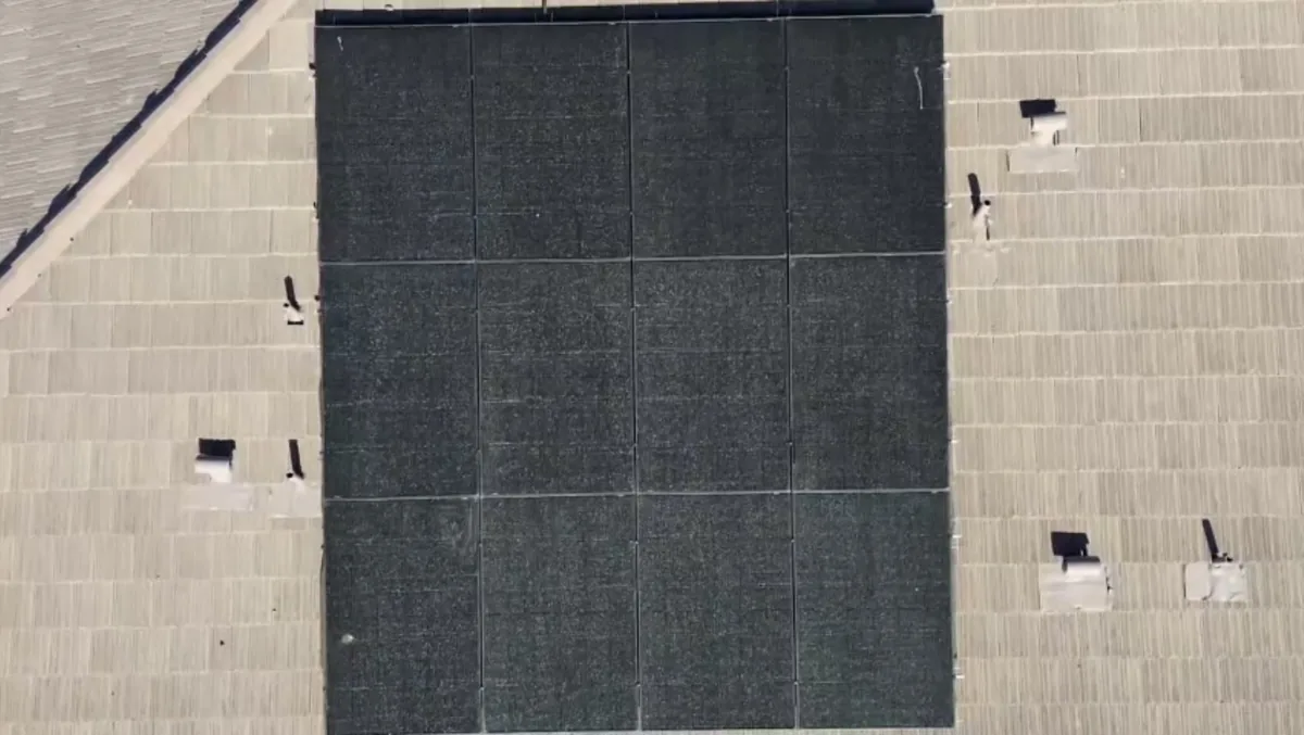 Solar panels in Maricopa AZ before cleaning, showing dust and debris buildup